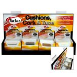 Turbo Cushions, Cork & Tape Slot Wall Display