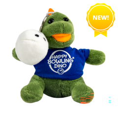 HAPPY BOWLING DINO 15CM KEYCHAIN (EACH)