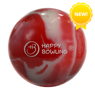 HAPPY BOWLING DUCKPIN BALL 4.7/8" RED/WHITE