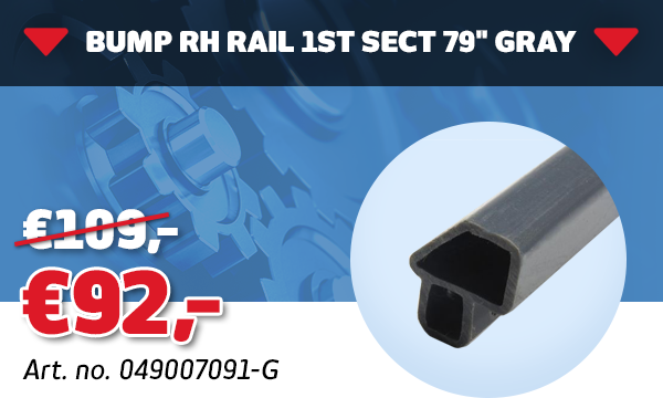Bump RH Rail 1st Sect 79" Gray Bump RH Rail 1st Sect 79" Gray